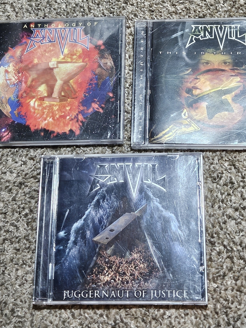 Anvil CD Lot – Anthology, Juggernaut, Thirteen (3 CDs)